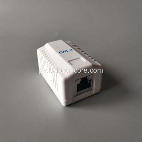 CAT6 Surface Mount Box Shielded CAT6 single port keystone surface mount box Manufactory